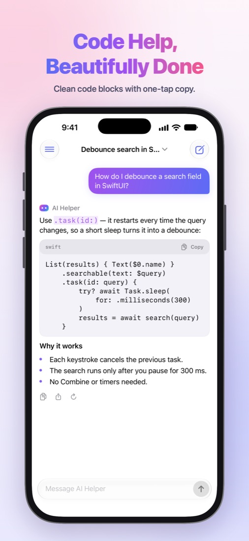 A code answer with a highlighted code block